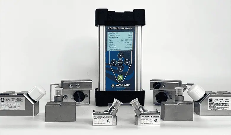 Portable Ultrasonic flow meter and sensors