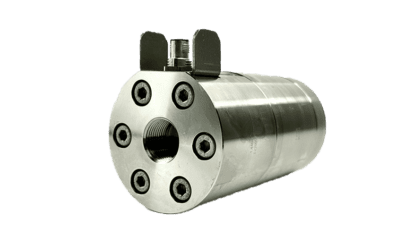 Helical flow meter for precise fluid measurement in industrial applications.