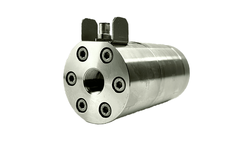 Helical flow meter for precise fluid measurement in industrial applications.