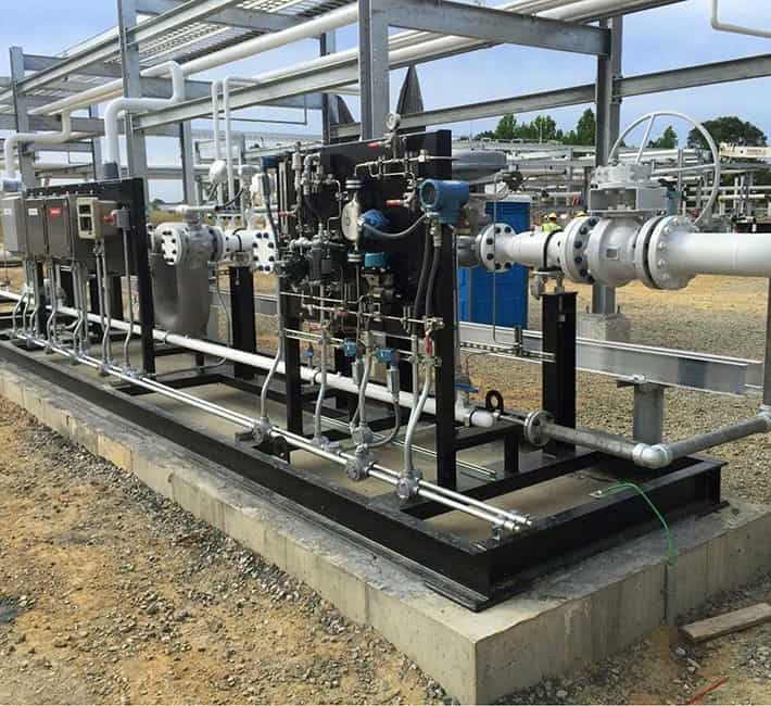 Gas odorizer injection using PD Gear flow meters into natural gas