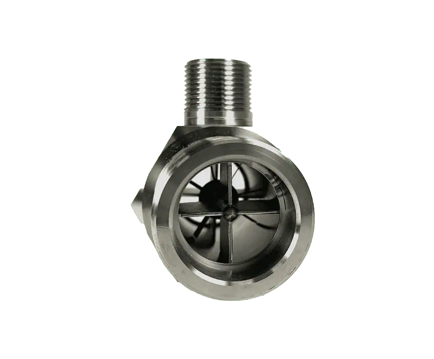 stainless steel roto blades front view of TG gas turbine flow meter by AW-Lake.
