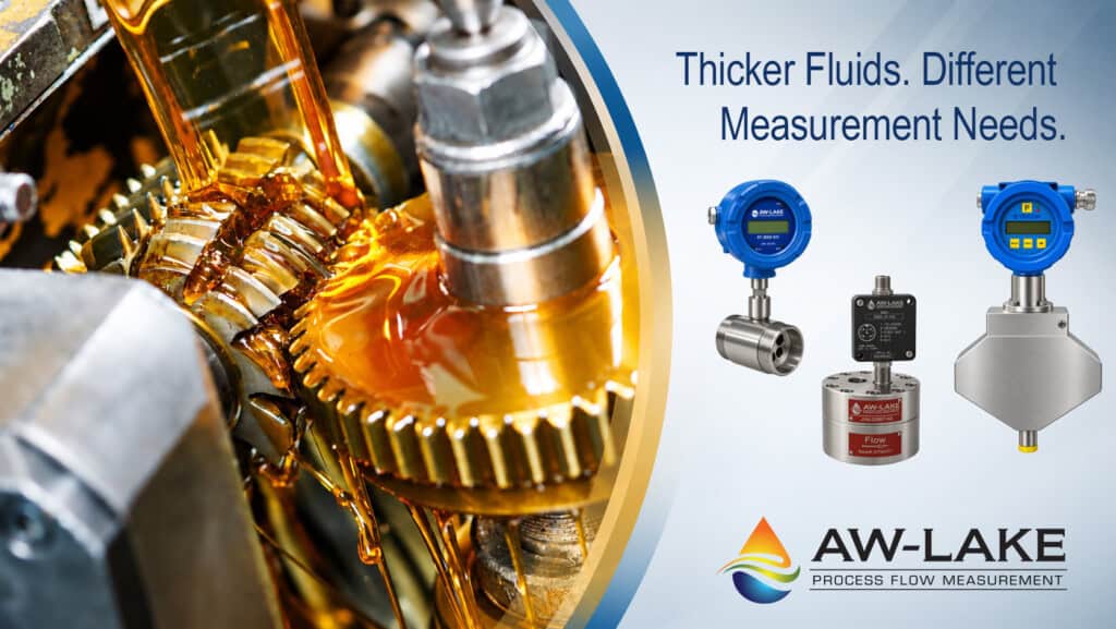 Industrial gear and machinery with flow measurement devices for viscous fluids.